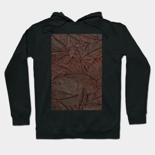 Brown leather texture closeup Hoodie